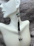 Abalone Inlay in Resin Turtles Loop Fringe Earrings