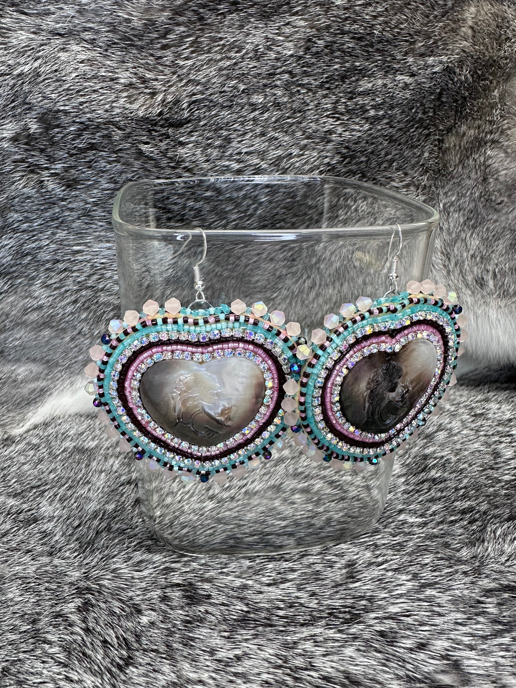 Carved Mother-of-Pearl Earrings