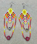 Diamond shaped Earrings in Autumn Colors