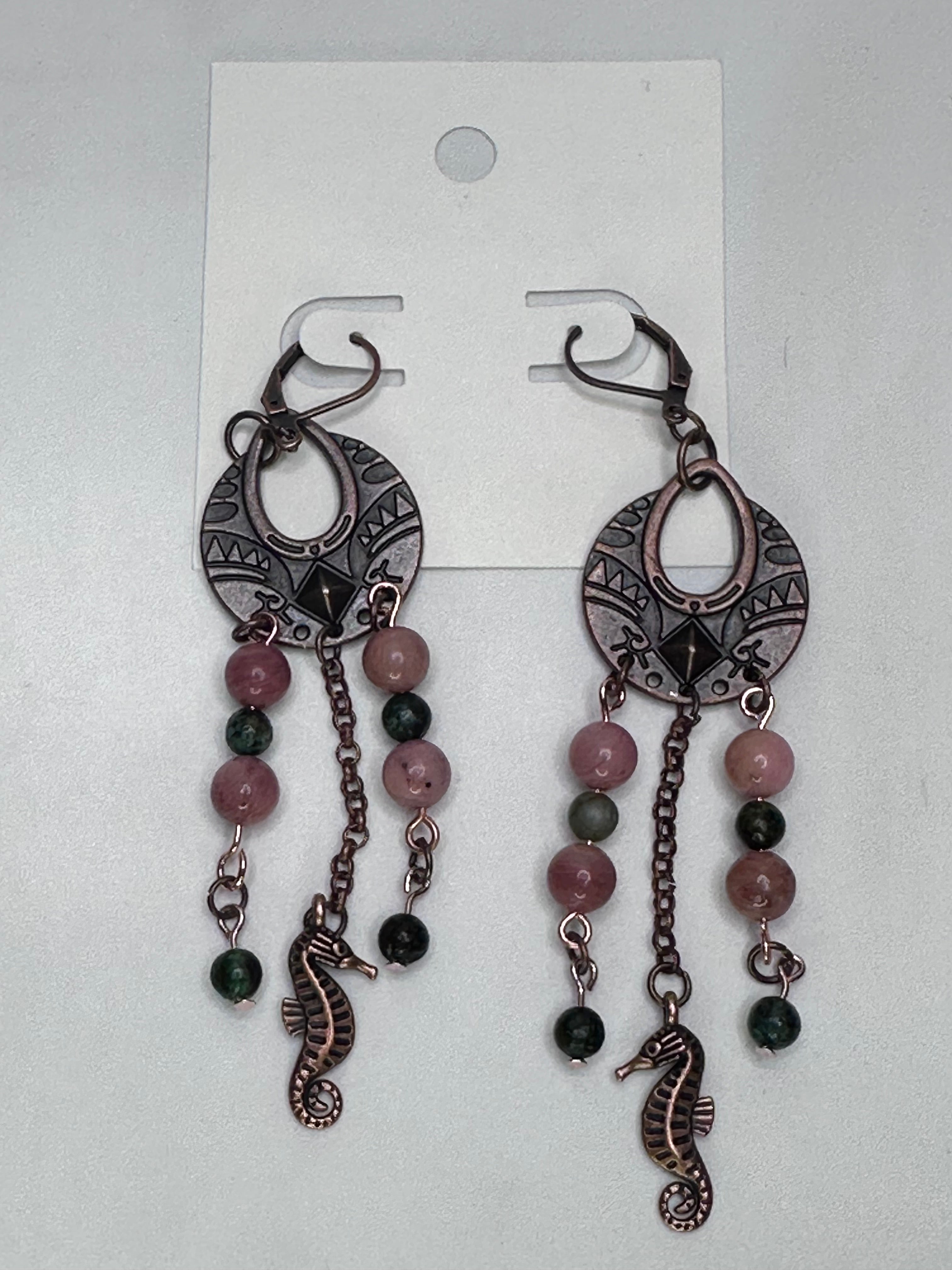 Copper Chandelier Earrings