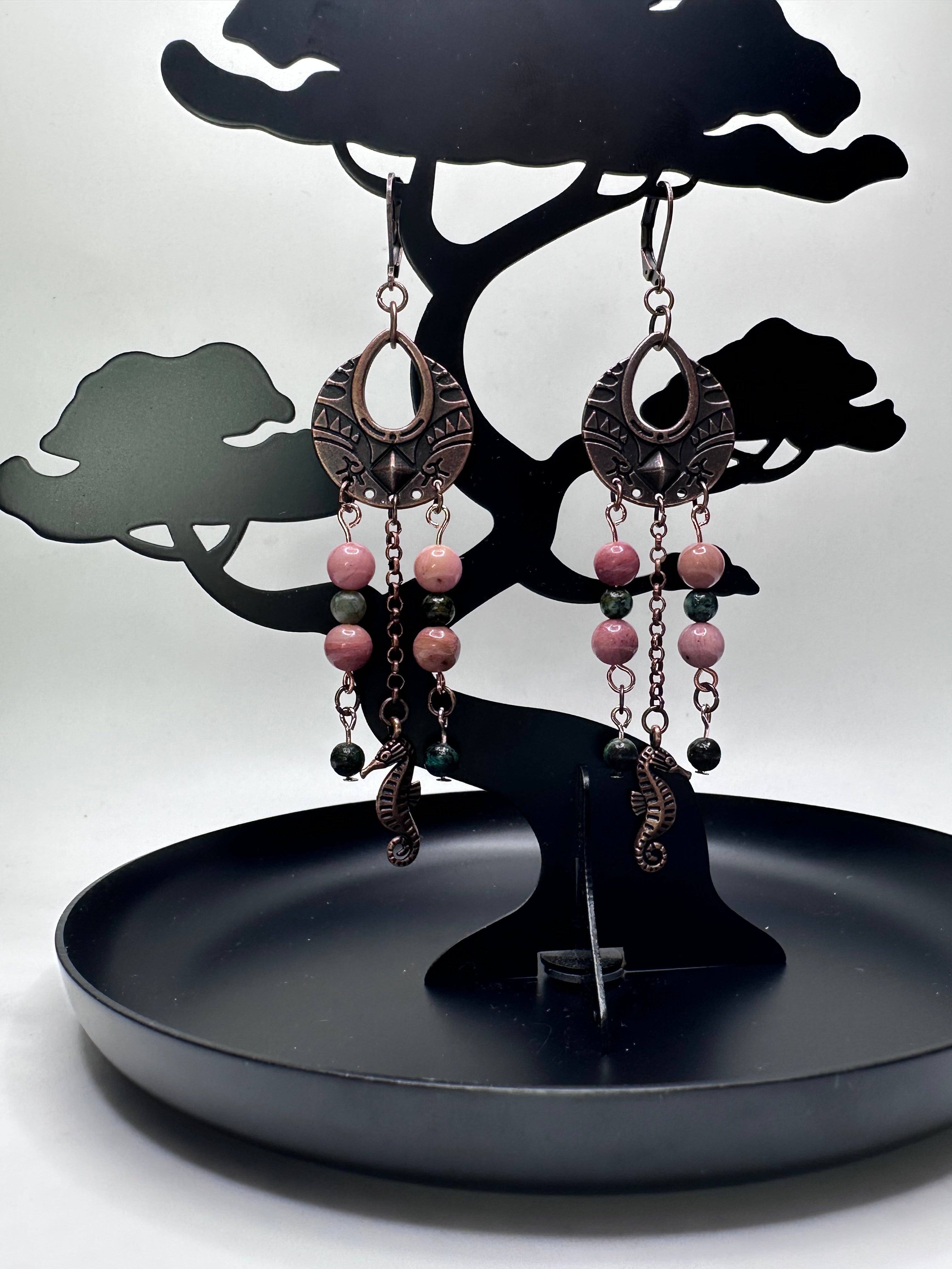 Copper Chandelier Earrings