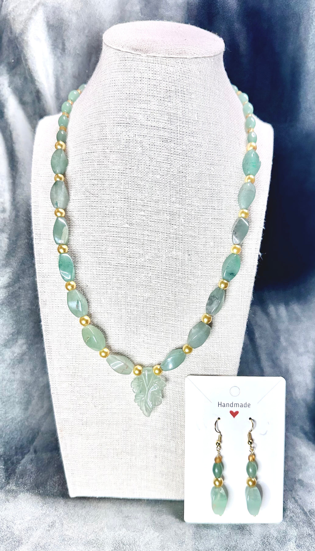Green Aventurine Necklace and Earring Set
