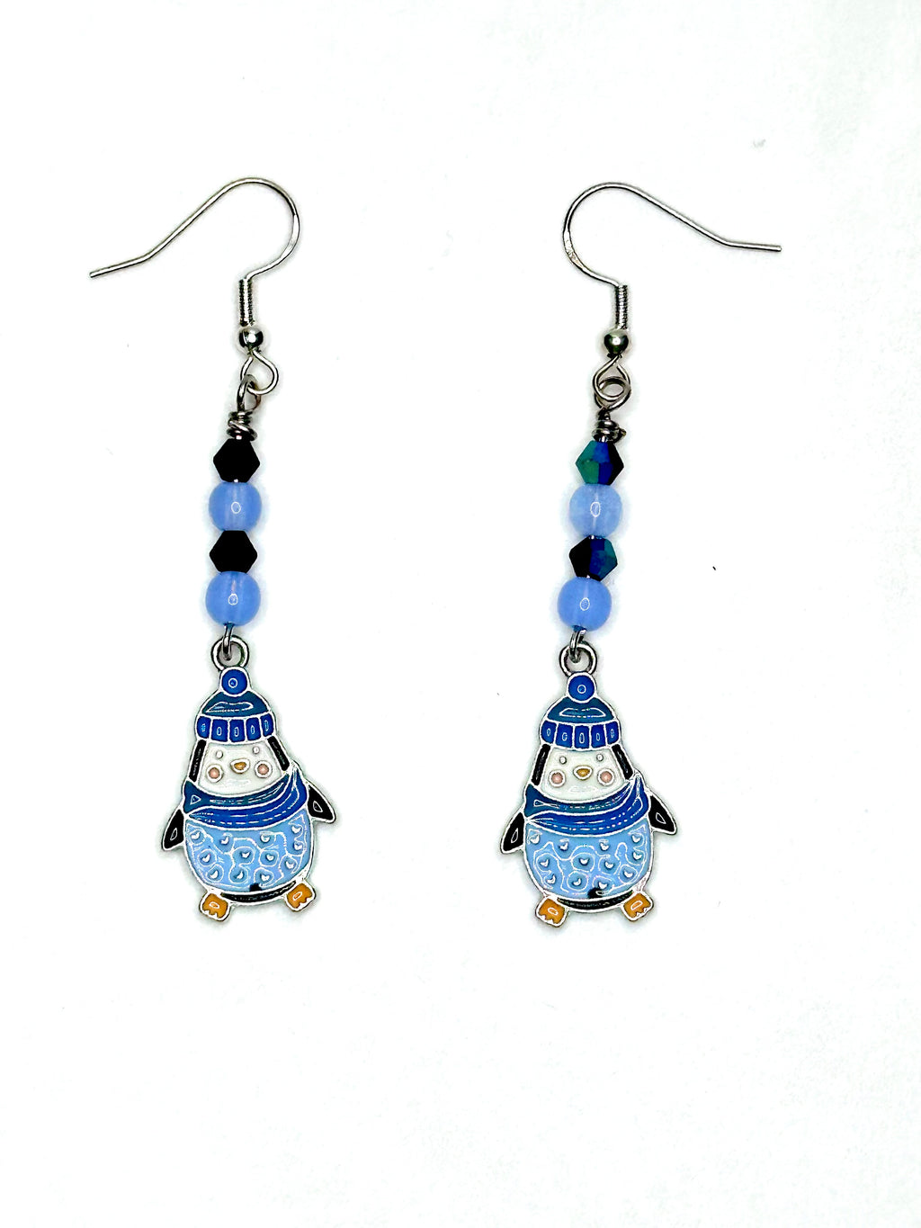 Enamel Winter Penguin Earrings