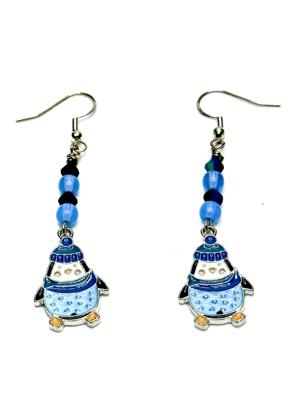 Enamel Winter Penguin Earrings