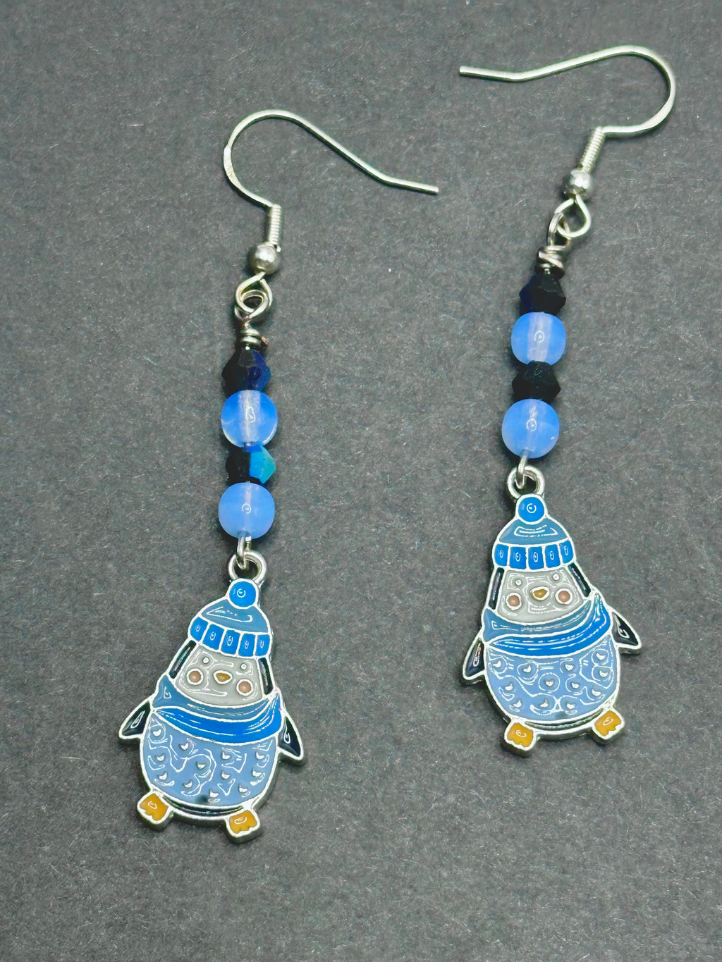 Enamel Winter Penguin Earrings