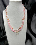 Rose Heishi Beads with Cherry Quartz and Freshwater Pearls Layer Necklaces