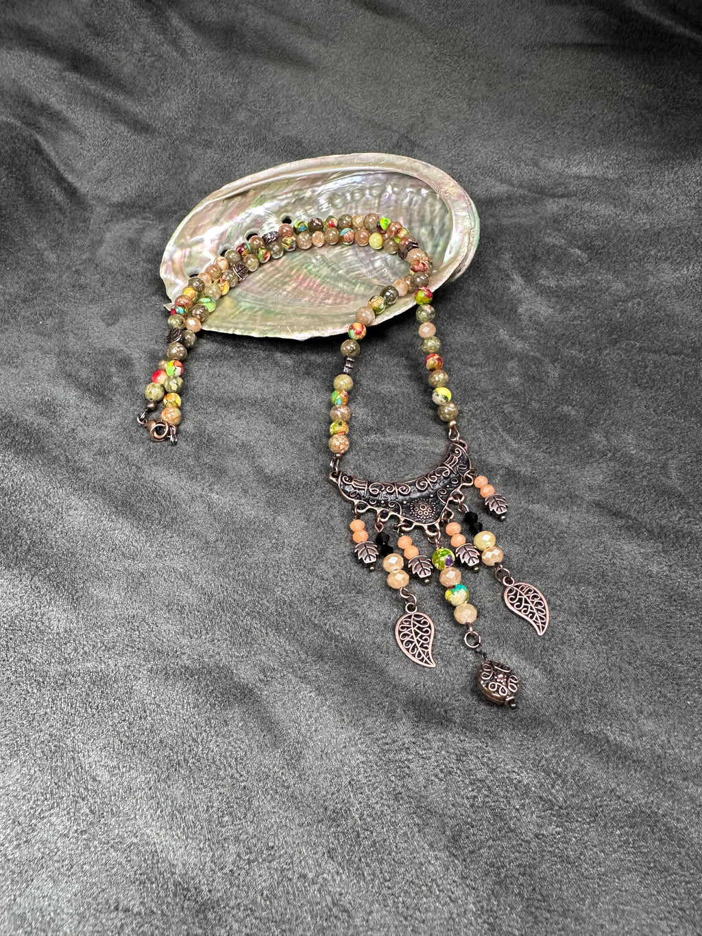 Copper and Jasper Necklace