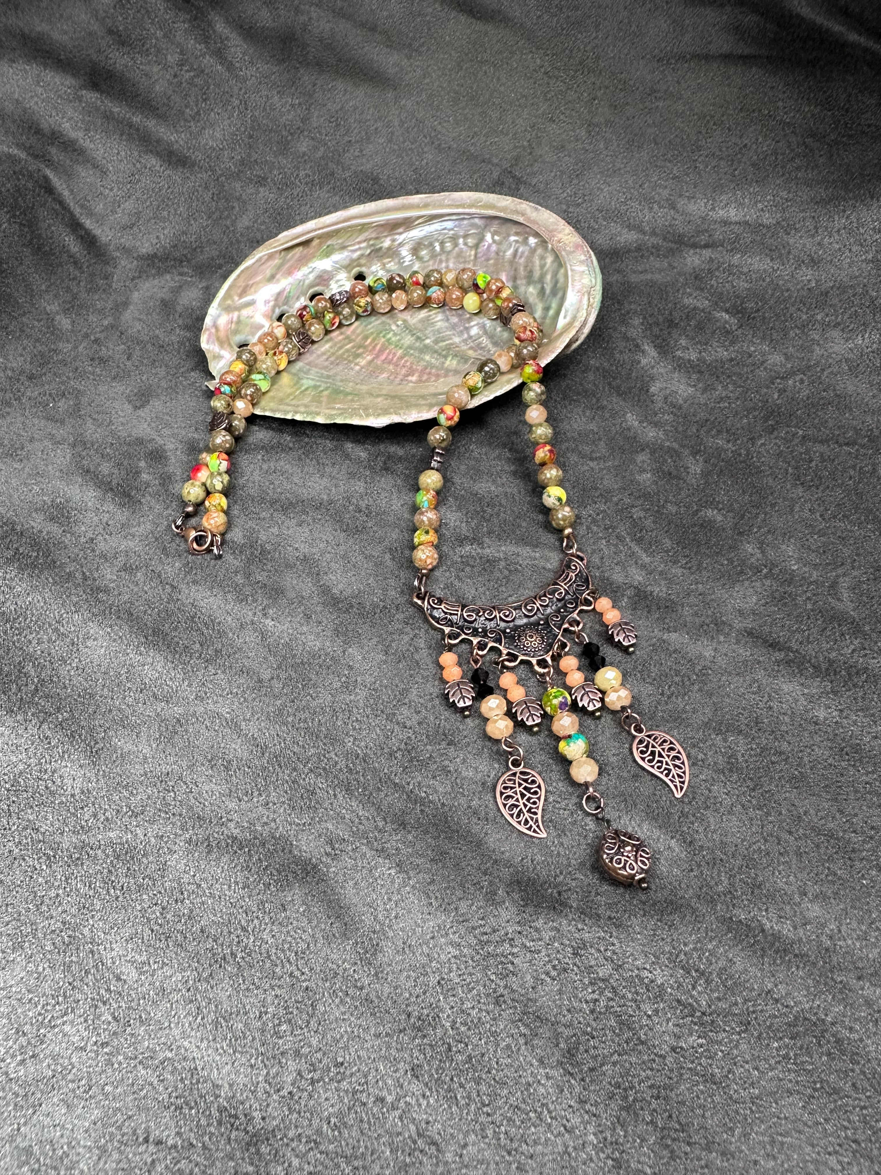 Copper and Jasper Necklace